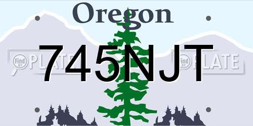 745NJT Oregon License Plate