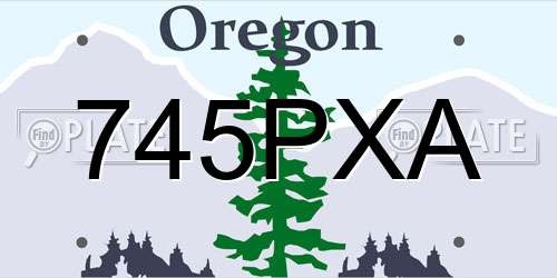 745PXA Oregon License Plate