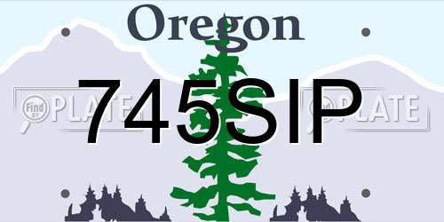 745SIP Oregon License Plate