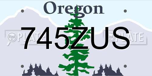 745ZUS Oregon License Plate