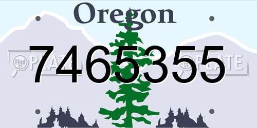7465355 Oregon License Plate