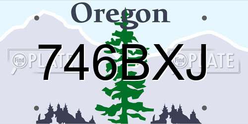 746BXJ Oregon License Plate