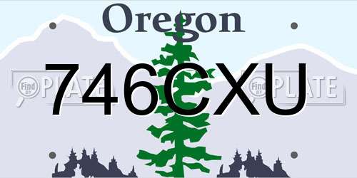 746CXU Oregon License Plate