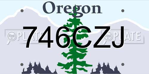 746CZJ Oregon License Plate
