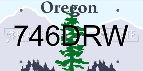 746DRW Oregon License Plate