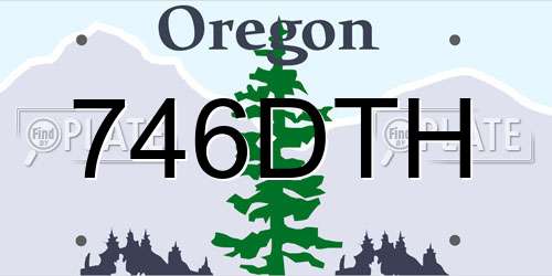 746DTH Oregon License Plate