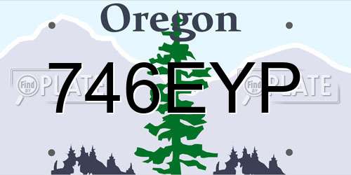 746EYP Oregon License Plate