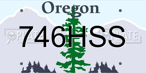 746HSS Oregon License Plate