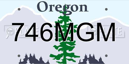 746MGM Oregon License Plate