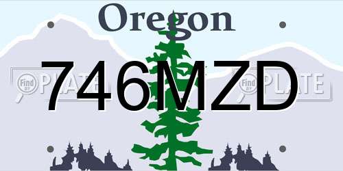746MZD Oregon License Plate