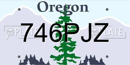 746PJZ Oregon License Plate