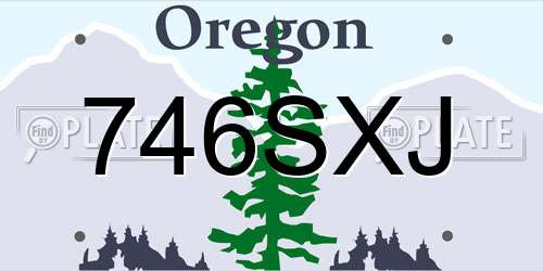 746SXJ Oregon License Plate