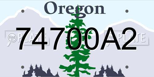 74700A2 Oregon License Plate