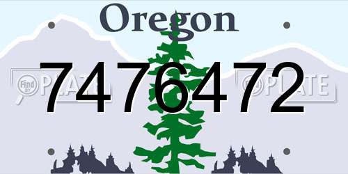 7476472 Oregon License Plate