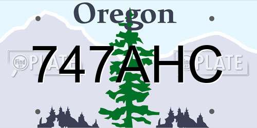 747AHC Oregon License Plate