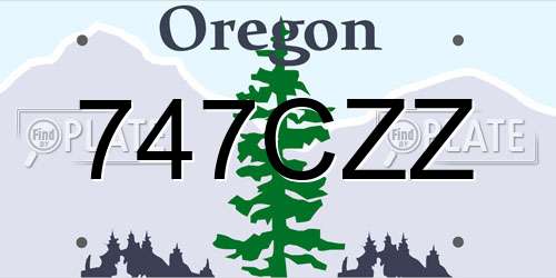 747CZZ Oregon License Plate