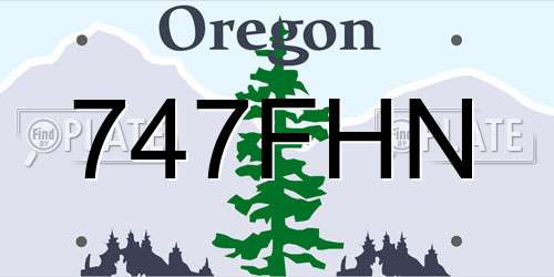 747FHN Oregon License Plate