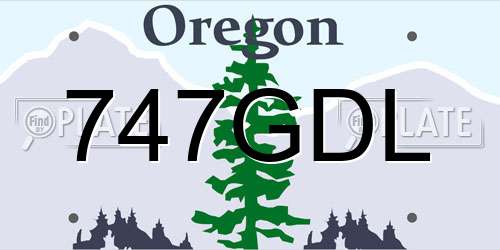 747GDL Oregon License Plate