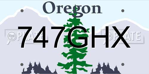 747GHX Oregon License Plate