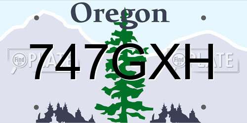 747GXH Oregon License Plate