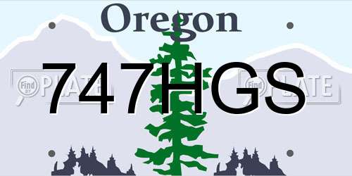 747HGS Oregon License Plate