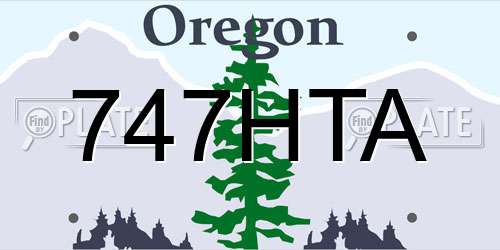 747HTA Oregon License Plate
