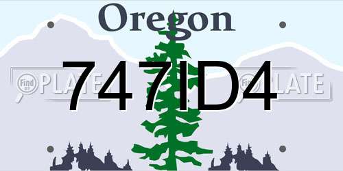 747ID4 Oregon License Plate
