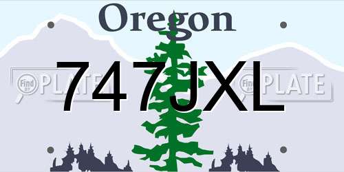 747JXL Oregon License Plate