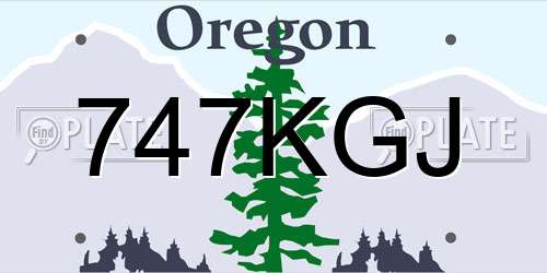 747KGJ Oregon License Plate