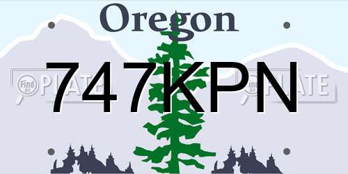 747KPN Oregon License Plate