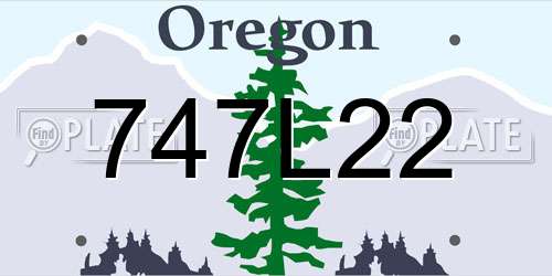 747L22 Oregon License Plate