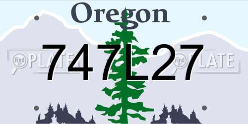 747L27 Oregon License Plate