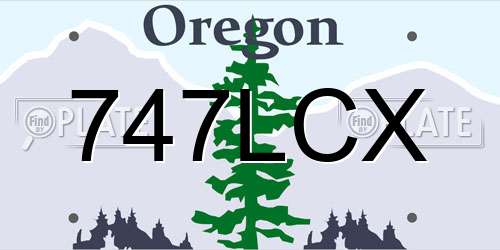 747LCX Oregon License Plate