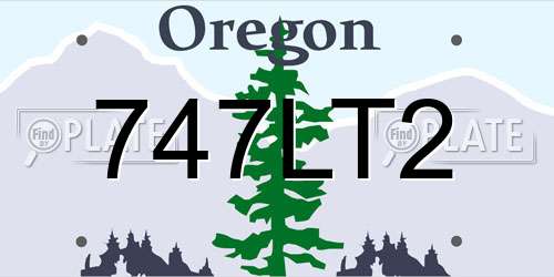 747LT2 Oregon License Plate
