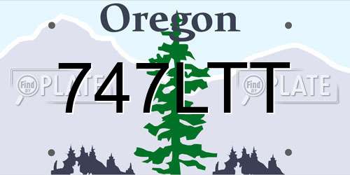 747LTT Oregon License Plate