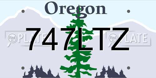 747LTZ Oregon License Plate
