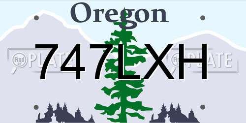 747LXH Oregon License Plate