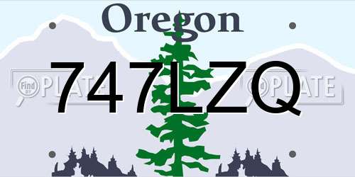 747LZQ Oregon License Plate