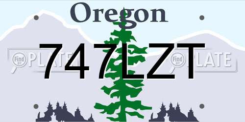 747LZT Oregon License Plate