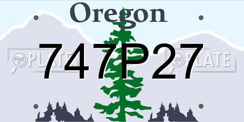 747P27 Oregon License Plate