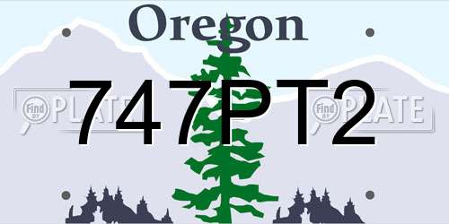 747PT2 Oregon License Plate