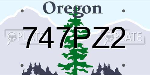 747PZ2 Oregon License Plate