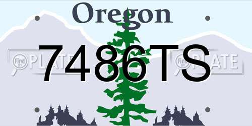 7486TS Oregon License Plate