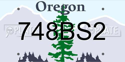 748BS2 Oregon License Plate