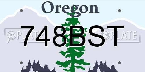 748BST Oregon License Plate