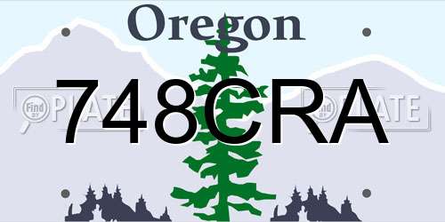 748CRA Oregon License Plate