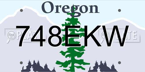 748EKW Oregon License Plate