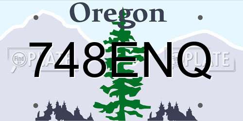 748ENQ Oregon License Plate