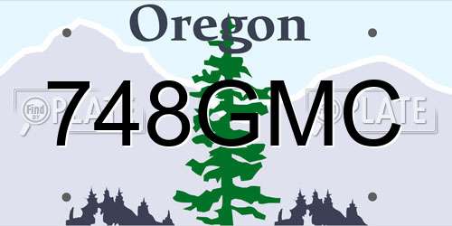 748GMC Oregon License Plate