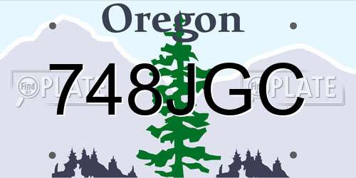 748JGC Oregon License Plate